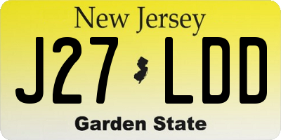 NJ license plate J27LDD