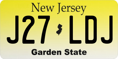 NJ license plate J27LDJ