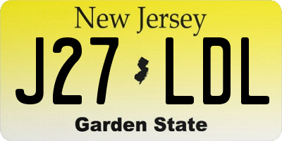 NJ license plate J27LDL