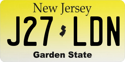 NJ license plate J27LDN