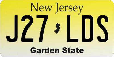 NJ license plate J27LDS