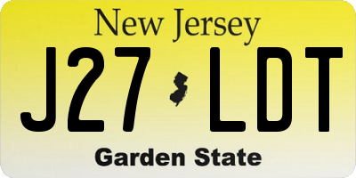 NJ license plate J27LDT