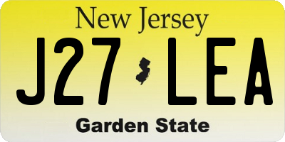 NJ license plate J27LEA