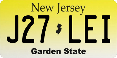 NJ license plate J27LEI