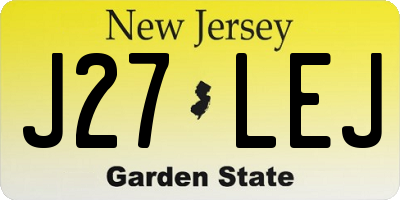 NJ license plate J27LEJ