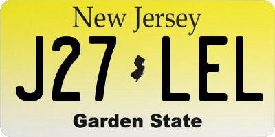 NJ license plate J27LEL