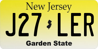 NJ license plate J27LER