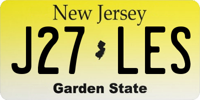 NJ license plate J27LES