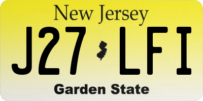 NJ license plate J27LFI