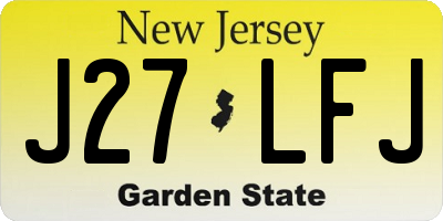 NJ license plate J27LFJ