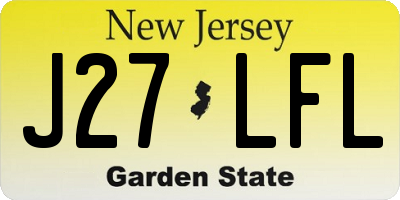 NJ license plate J27LFL