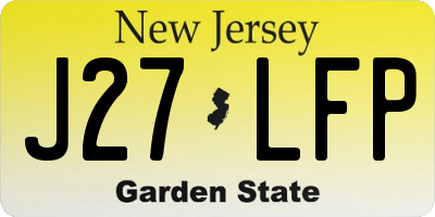 NJ license plate J27LFP