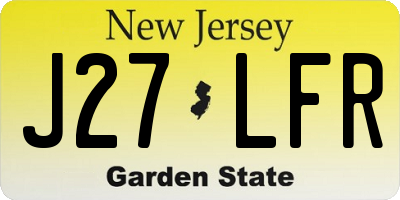 NJ license plate J27LFR