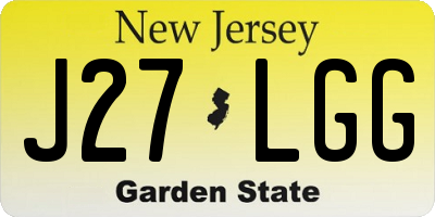 NJ license plate J27LGG