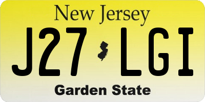 NJ license plate J27LGI