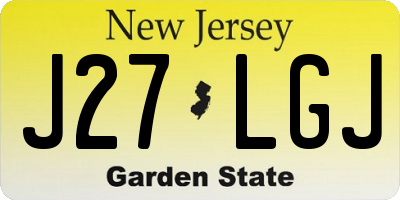 NJ license plate J27LGJ