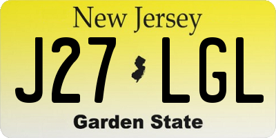 NJ license plate J27LGL