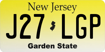 NJ license plate J27LGP