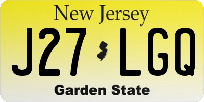 NJ license plate J27LGQ