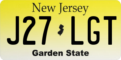 NJ license plate J27LGT