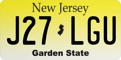 NJ license plate J27LGU