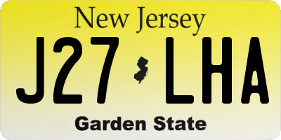 NJ license plate J27LHA