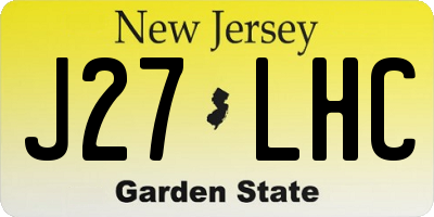 NJ license plate J27LHC