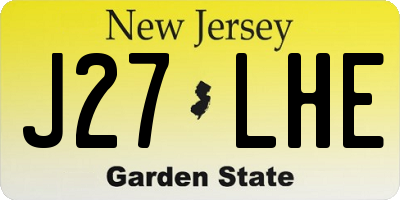 NJ license plate J27LHE