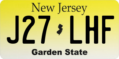 NJ license plate J27LHF