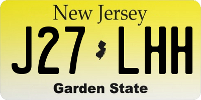 NJ license plate J27LHH