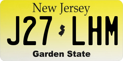 NJ license plate J27LHM