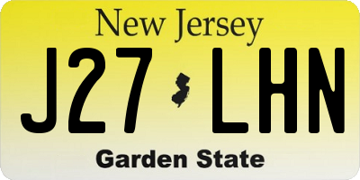 NJ license plate J27LHN