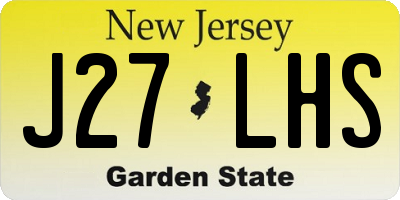 NJ license plate J27LHS