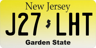 NJ license plate J27LHT