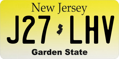 NJ license plate J27LHV
