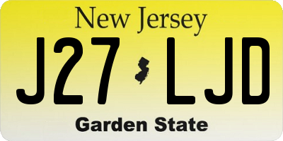 NJ license plate J27LJD