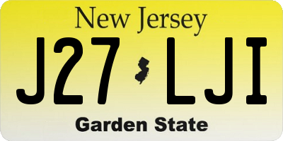 NJ license plate J27LJI