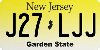 NJ license plate J27LJJ