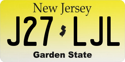NJ license plate J27LJL