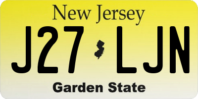 NJ license plate J27LJN