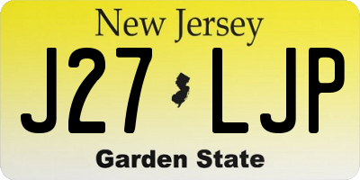NJ license plate J27LJP