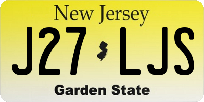 NJ license plate J27LJS