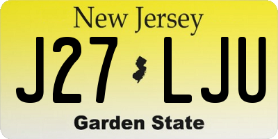 NJ license plate J27LJU