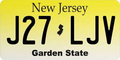 NJ license plate J27LJV