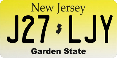 NJ license plate J27LJY