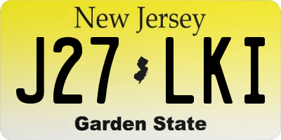 NJ license plate J27LKI