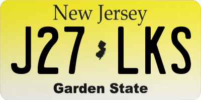 NJ license plate J27LKS