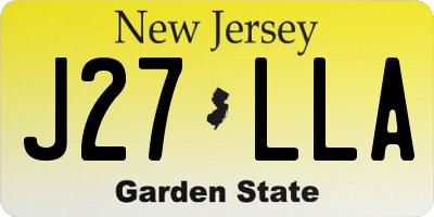 NJ license plate J27LLA