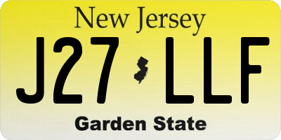 NJ license plate J27LLF