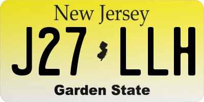 NJ license plate J27LLH